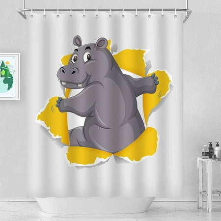 Cartoon Underwater Animal Bathroom Waterproof Fabric Mildew Shower Curtain Hooks Cartoon Underwater Animal Bathroom Waterproof Fabric Mildew Shower Curtain Hooks